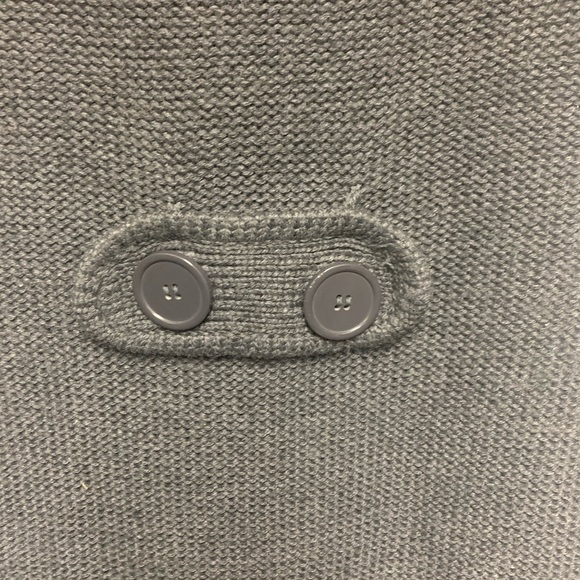 EUC MANDEE Short Sleeve Long Sweater Charcoal Gray - Picture 3 of 3